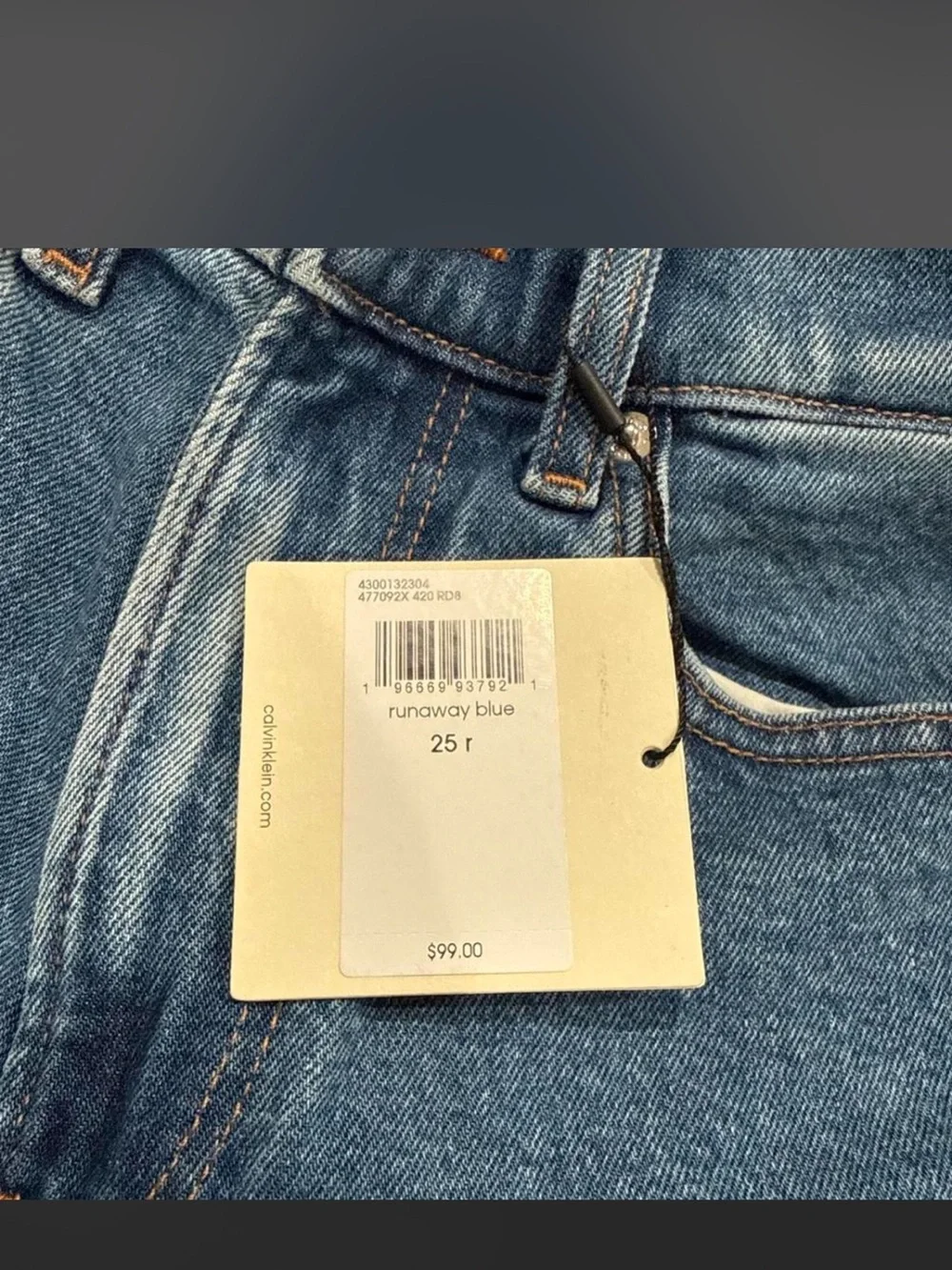 Calvin Klein Relaxed Wide-Leg Blue Jeans